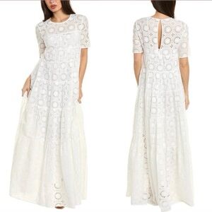 NWT Staud + Birkenstock Hyacinth white eyelet maxi - XS